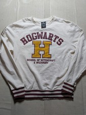 Official Wizarding of World Of Harry Potter Sz Medium Sweatshirt Hogwarts Ivory