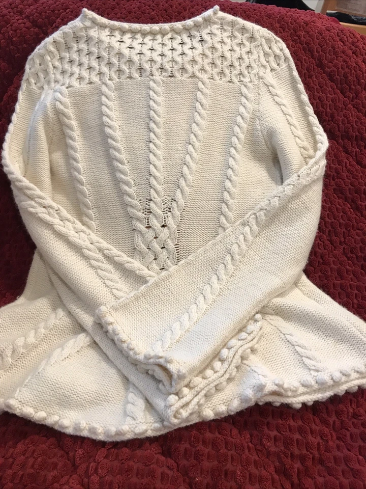 Cárdigan Anthropologie Laureate Lane Cable Mediano Cintura Ajustada Mangas Acampanadas Foto 4 de 4