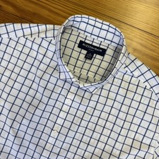 Mizzen Main Leeward Shirt Men  s XL Plaid Check Classic Fit No Tuck Long Sleeve