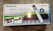 New Open Box Red Pandigital Handheld Wand Scanner With Feeder Dock