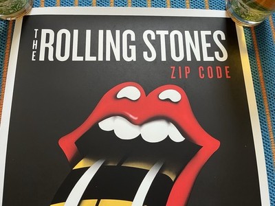 Rolling Stones Ga Tech Atlanta Zip Code 2015 Tour Lithograph