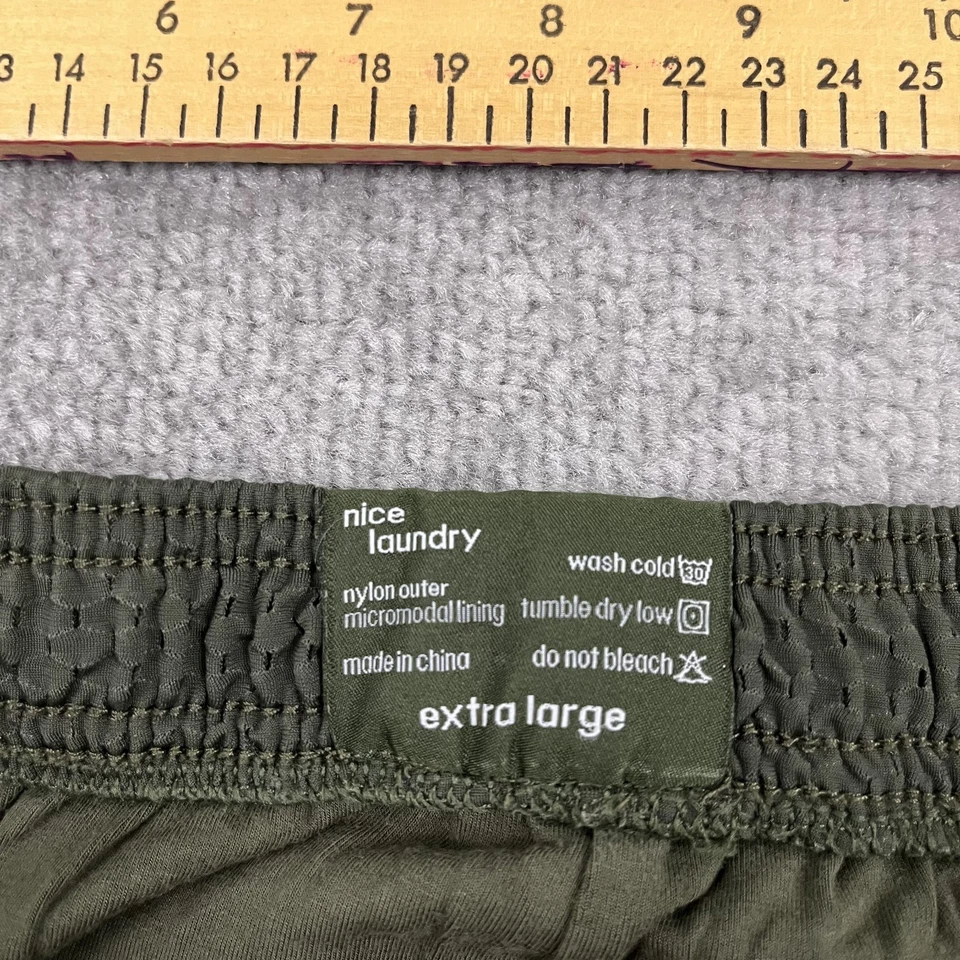 Bonitos Pantalones Cortos de Lavandería Para Hombres XL/5" Verde Malla Forrados Salón Atletismo Gimnasio Elastizados Foto 2 de 4