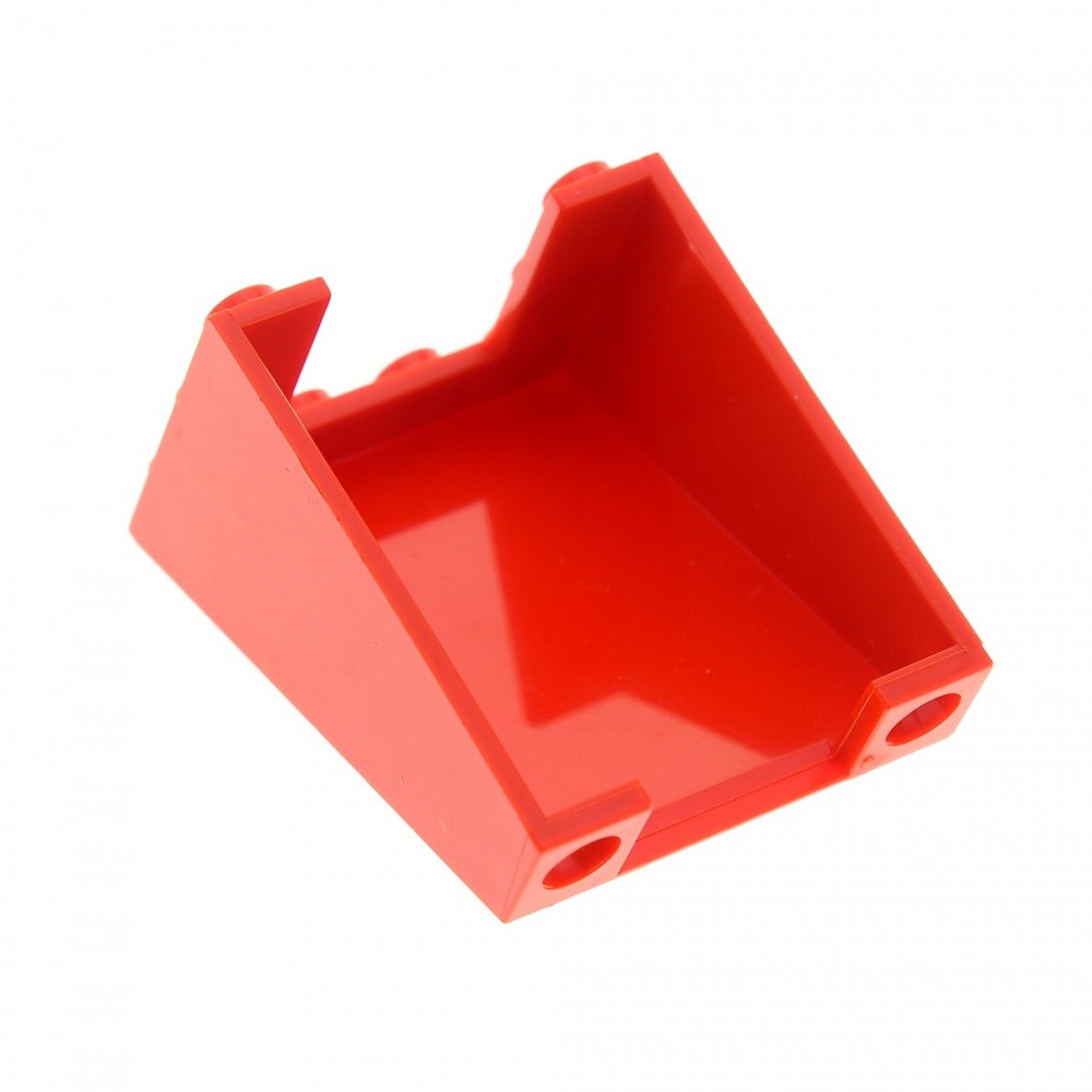 1X Lego Windshield 3X4X4 Red Inverted Window Cockpit 7637 4539115 4872
