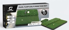Dual Synthetic Turf Golf Mat Chipping Fairway Driving Range Practice 17 x 16.25