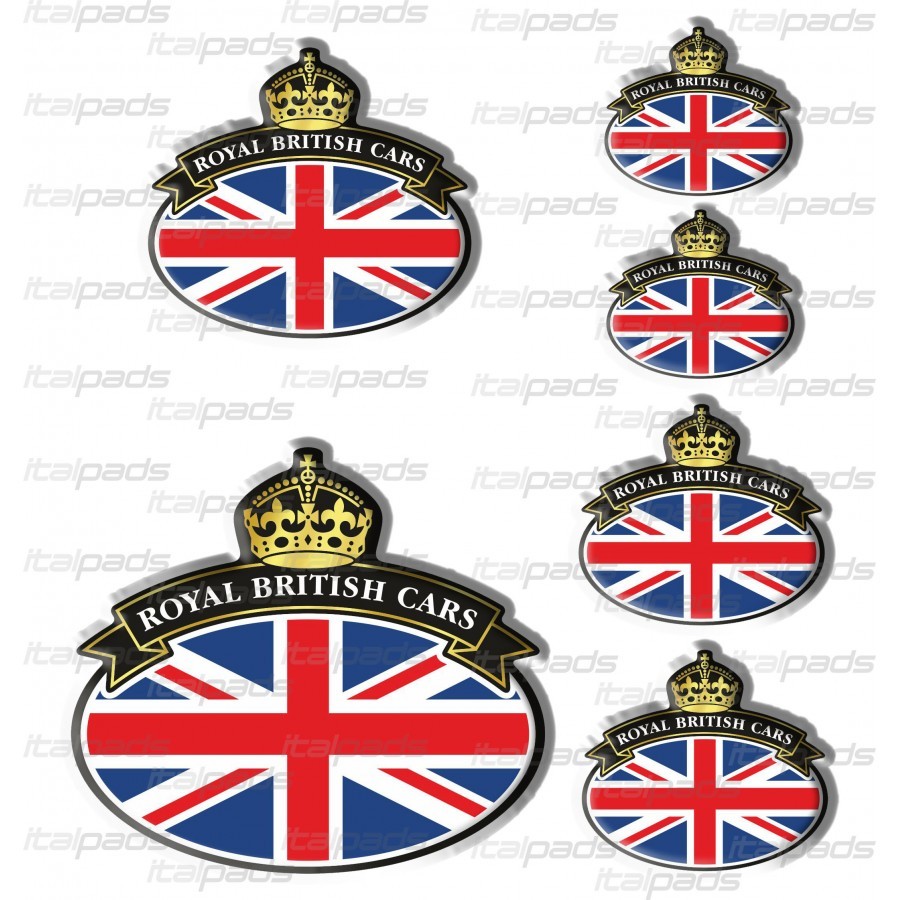 Kit 6 Pegatinas Bandera Inglesa Union Jack Range Rover Mini Land