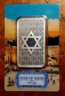 1 Oz Silver Bullion Bar ~ Pamp Suisse ~ Star of David ~ NO RESERVE!