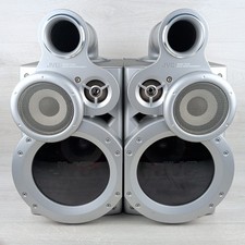 JVC SP-MXGT91R Bass Reflex Speakers Pair Silver 2-Way Hi-Fi System GigaTube
