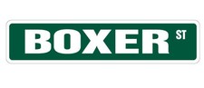 BOXER Street Sign Metal Plastic Decal dog lover great pet purebred