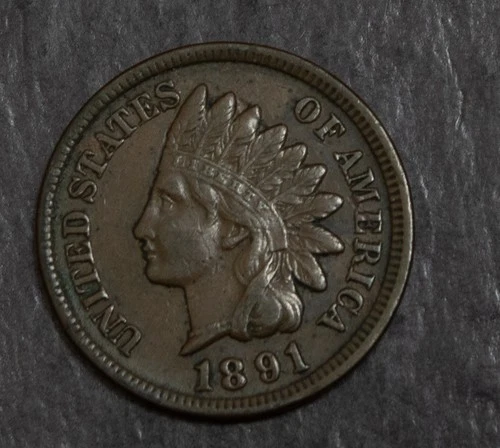 1891 Indian Cent XF   Lot 4915