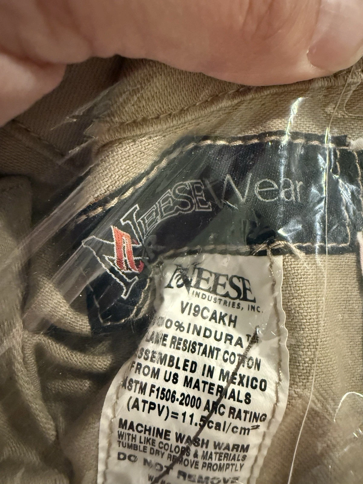 NWT Neesewear Flame Resistant Coveralls Westex Indura Khaki XL - product detail image 4