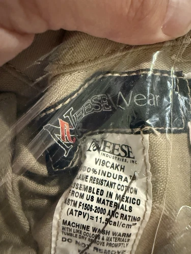NWT Neesewear Flame Resistant Coveralls Westex Indura Khaki XL image 4