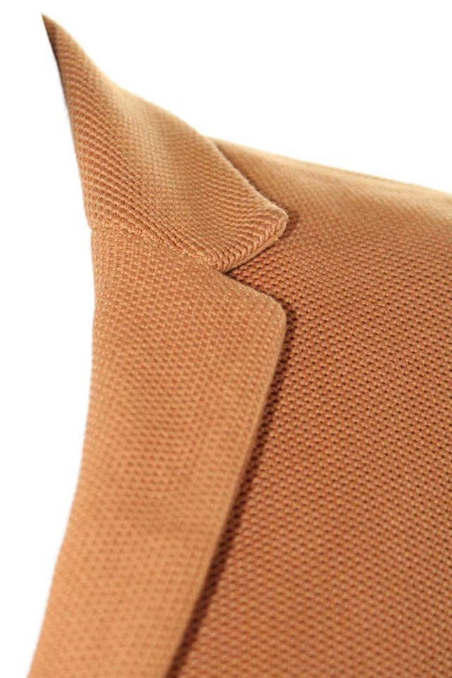 The Row Womens Two Button Blazer Jacket Orange Cotton Blend Size 4 - Image 2 of 4