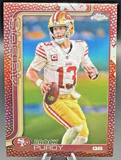 2025 Topps Chrome Football Brock Purdy Pigskin Leather Refractor #262 49ers