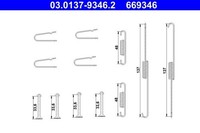 ATE ZubehöRsatz, Bremsbacken 03.0137-9346.2 Passend FüR Fiat Mitsubishi