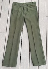 Vintage 1984 Levi’s 517 Sta-Prest Bootcut Pants Green Made In USA 36x34