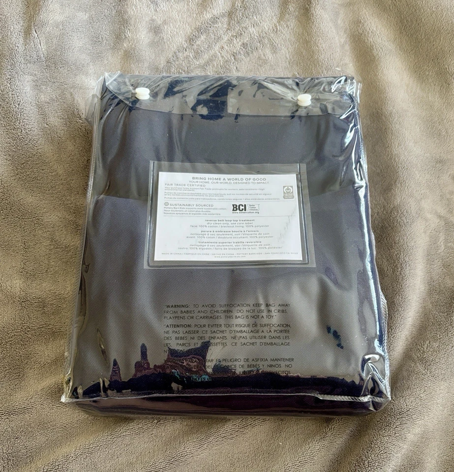 Pottery Barn QUINCY BLACKOUT Curtain, NAVY, 44” X 108", NWT - Image 2 of 4