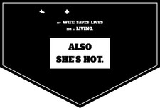 "MY WIFE SAVES LIVES FOR A" Work Humor Bumper Sticker Vinyl Decal 8.5"x5.75"