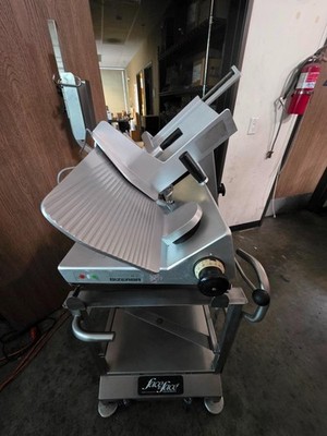 Bizerba SE12US Manual Meat Deli 13' Slicer w Face to Face Mobile Stand Cart