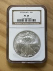 2006 $1 American Silver Eagle NGC MS 69 Brown Label