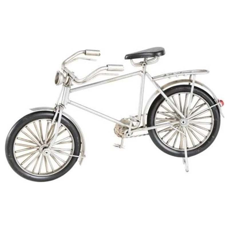 Bicicletta in Metallo Modellino Vintage 23x7,5x12 cm Retro Soprammobile, fotografia 2 di 9