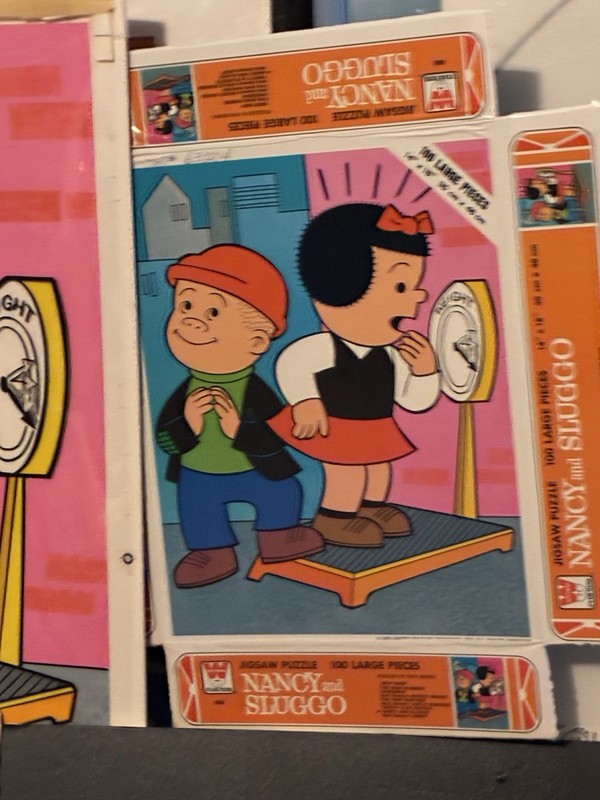 Nancy And Sluggo Hugh Original Puzzle Cover With Puzzle
