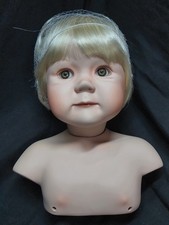 Large 9" Porcelain Boy Doll Head