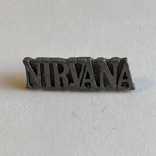 Nirvana pewter roughly 1.25&rdquo;x .5&rdquo; pin 1992 vintage double pinback
