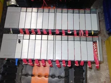 2x Allen Bradley SLC 500 13-Slot Chassis w 1747-L541 24x 1746-IA16 -OA16 1747-SN
