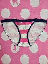 VTG Victoria's Secret PINK Graphic Cotton String Bikini Panty Size Sm