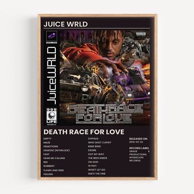 Juice WRLD - Death Race For Love Album Cover Art Poster Print. | eBay