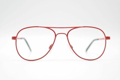 Vintage Dittmer + Dittmer Children Flight 47[]24 125 Red Oval Glasses NOS