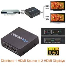 4K HDMI-compatible Splitter Cable Repeater Mirror Amplifier HUB Box 3D 1 In 2Out