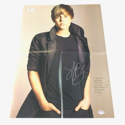 Justin Bieber Signed Poster PSA/DNA Autographed | eBay