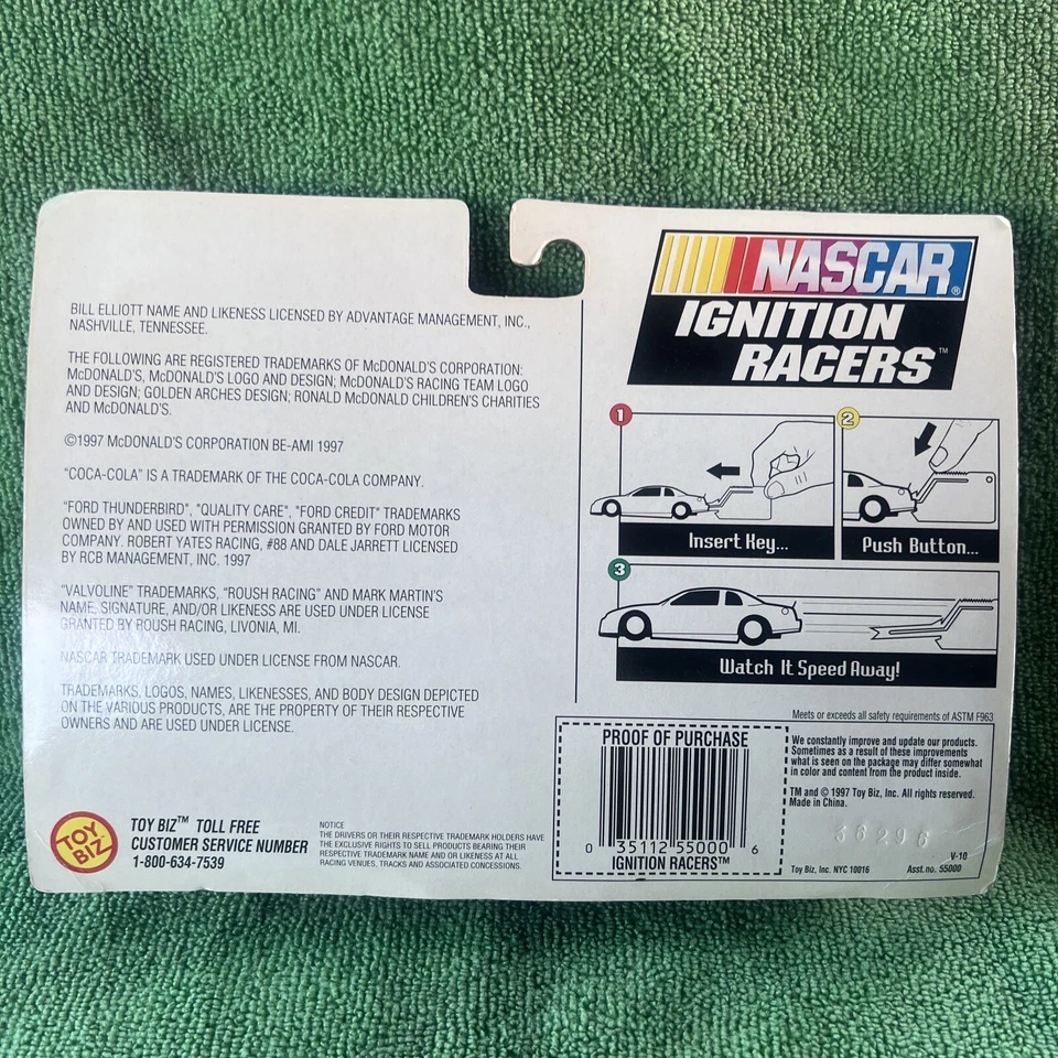 1997 Toy Biz NASCAR #94 Bill Elliott Ignition Racers 1:64 - Image 2 of 2
