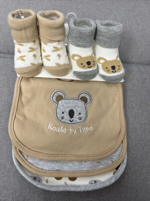 Duck Duck Goose 3 Pack Bib And 2 Pair Of Socks