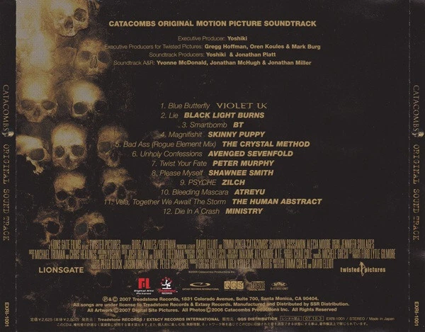 CATACOMBS - Original Sound Track - Japan MINT SEALED CD - Ministry, Atreyu, BT - Image 2 of 3