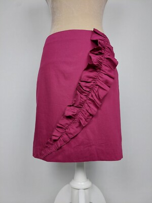 Rock Esprit Gr. 34 XS (36/S) rot Party skirt Rüschen elegant Baumwolle Unterrock