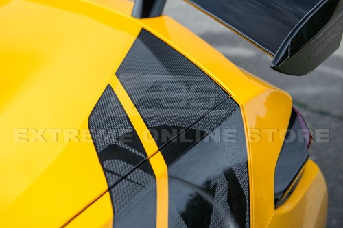 For 23-Up Corvette C8 E-Ray Z06 Jake Skull Logo Carbon Flash Rear Fender Stripes - Picture 6 of 18