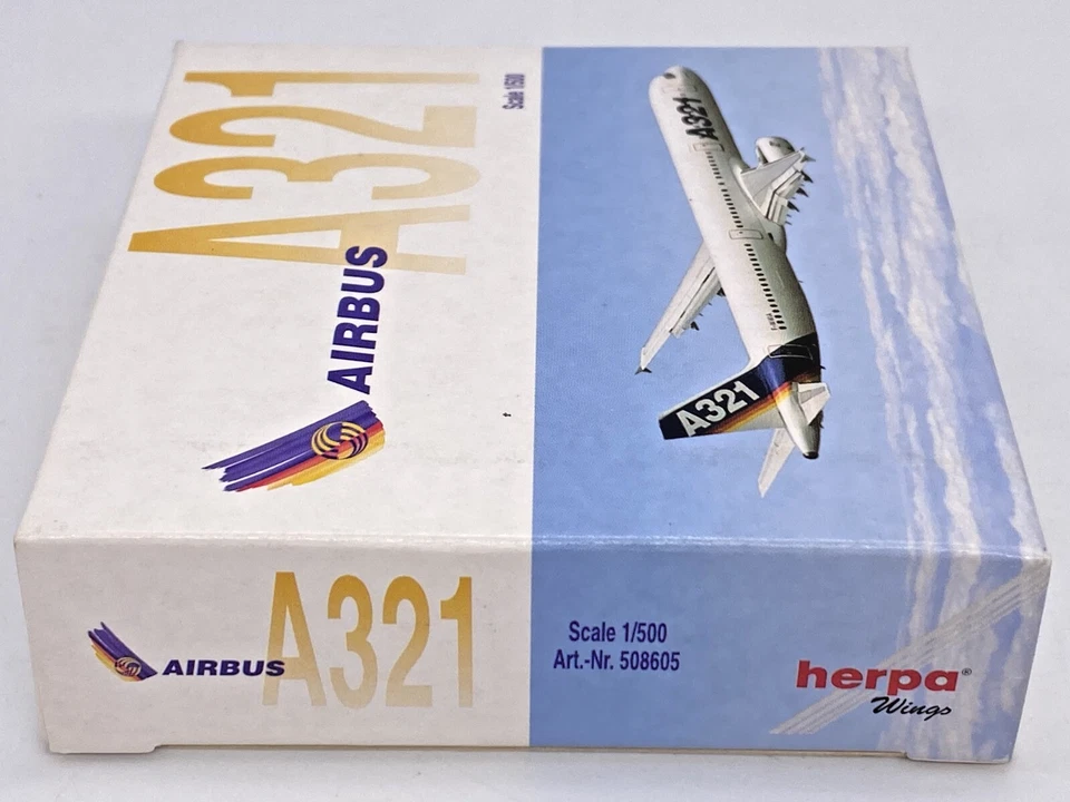 Herpa Wings 508605 Airbus A321 escala 1:500 diecast modelo avión nuevo en caja Foto 4 de 4
