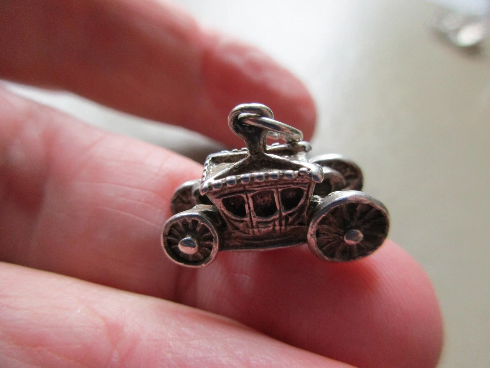 COACH ANTICO CIONDOLO VINTAGE ARGENTO STERLING CARROZZA REALE CARROZZA DILIGENZA UK