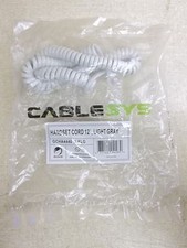 NEW Cablesys 12' Handset Cord Light Gray GCHA444012-FLG FREE SHIPPING 