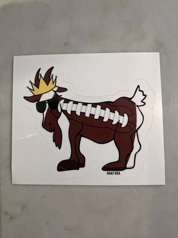 GOAT USA Football Goat Sticker. Single Sticker. Brand New.
