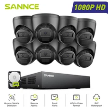 SANNCE 1080P 4CH 8CH 5IN1 DVR Home Security Camera System Outdoor Night Vision