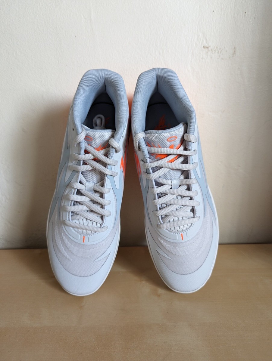 Puma Lamelo Ball MB.02 Gorange Platinum Gray Orange Sneakers  display picture 1