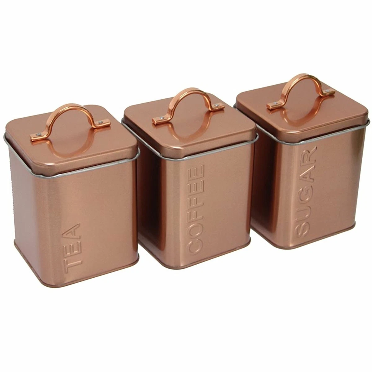 Gold tea coffee sugar cheap canisters