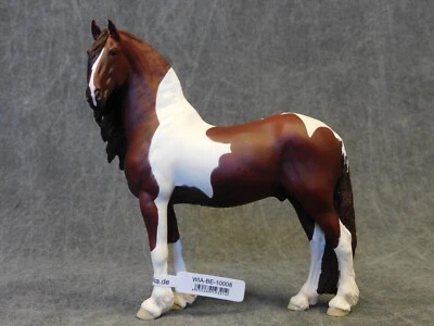 WIA NEW * Niklas Chestnut Pinto Friesian Stallion * Eberl 1:18 Scale Model Horse - Image 1 of 4