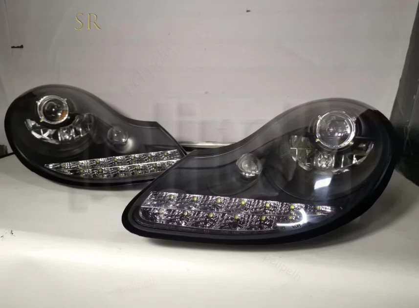 LED DRL Beam Lens Projector Headlights For Porsche 911 996 Boxster 986 1997-2004 Foto 3 de 4