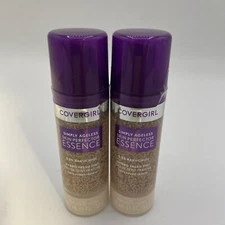 (2)Covergirl Simply Ageless Skin Perfector Essence Foundation 10 FAIR