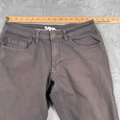 Bulletprufe Jeans Herren 33x34 grau Stretch 5 Pocket Straight Denim robuste Hose - Bild 2 von 12