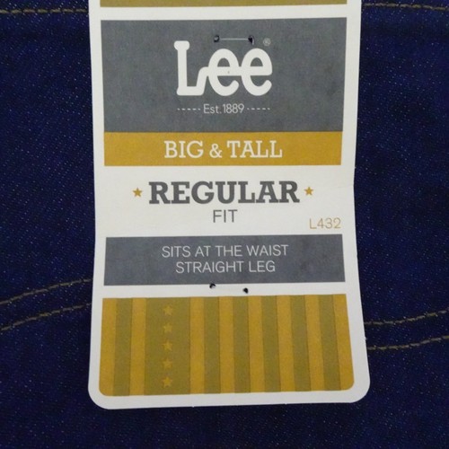 Lee Regular Fit Jeans Men's Big & Tall Size 58x30 Blue Denim Stretch - Picture 10 of 12